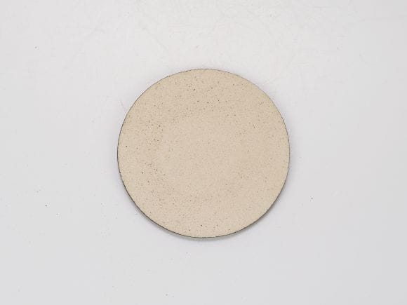 万古焼 黒 3号 丸陶板 幅9.6cm×0.5cm