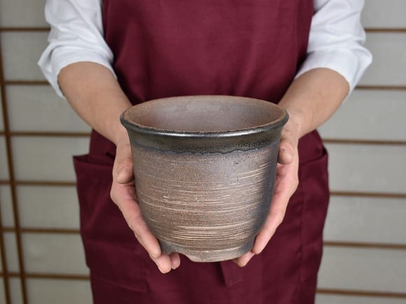 金吹 5号 エビネ鉢 幅16.5cm×高13.5cm