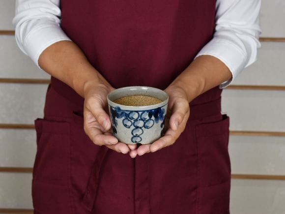 盆栽鉢 盆栽妙 作家 鉢 3号 フチ広中深 鉢 伊藤光伸作 幅11.2cm×高さ3.5cm 盆栽 鉢 盆栽鉢 作家鉢 4号 フチすじ入り変形丸鉢 伊藤光伸作 幅