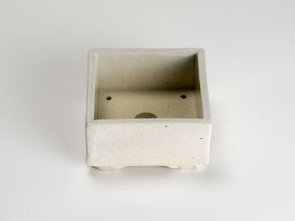 白 3号 正角鉢 幅9cm×高さ5cm