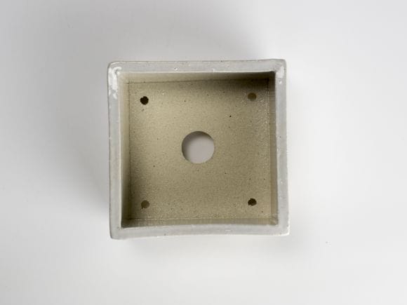 白 3号 正角鉢 幅9cm×高さ5cm