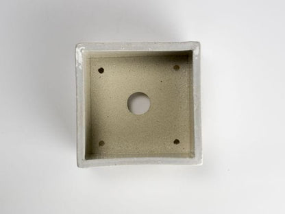 白 3号 正角鉢 幅9cm×高さ5cm