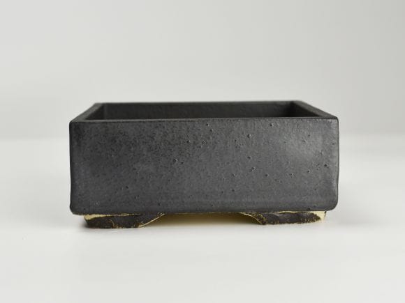 黒4号　正角鉢　幅12cm×高さ5cm