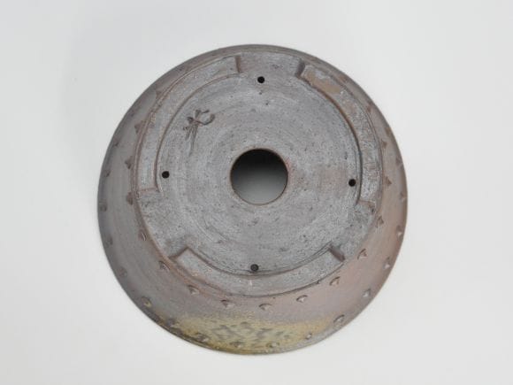 盆栽鉢　丸型鋲釘鉢１１号 盆栽鉢 山野草鉢 丸型鉢 切立 小鉢 (3号(約9.5センチ), 織部釉