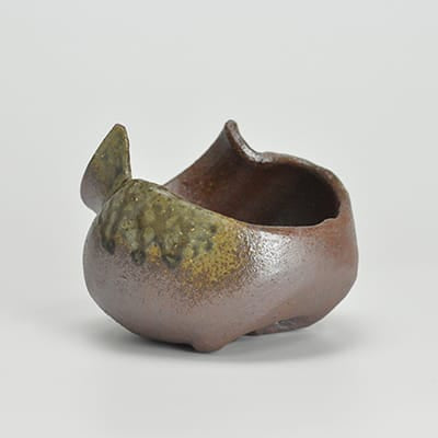 作家鉢　4号　つぼ型斜め置き切り取り　伊藤光伸作　幅12.5cm×高さ10.5cm