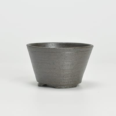 作家鉢　3号　切立黒　伊藤光伸作　幅8.5cm×高さ5cm