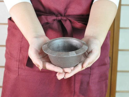 作家鉢　3.5号　フチ櫛目中深鉢　伊藤光伸作　　幅12cm×高さ5cm