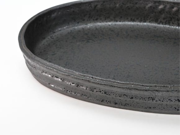 骨董品　信楽焼　黒 深鉢7寸 黒｜藤原純（信楽焼 陶器） – nokaze｜陶器、和食器