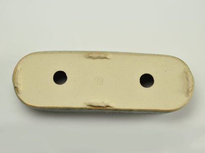 小判切立鉢9号 オリベ【受け皿付き】鉢幅25cm×奥行8.5cm×高さ7cm