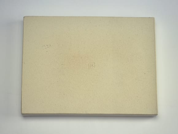 白 長角手造り水石 8号 幅約24cm×奥行約18cm×高さ約2～3cm