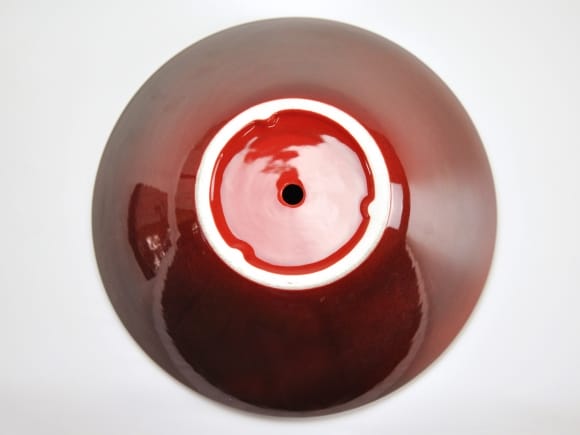 あすかニューレッド L 穴有り【受け皿なし】 9号 幅29cm(内寸20cm)×高さ11cm/底幅13cm(内寸11cm)