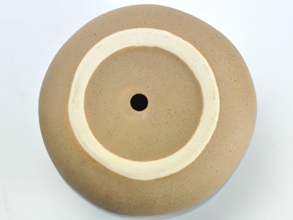 ポリーヌ 紺M【受け皿付き】6号 幅約18cm×高さ約14cm