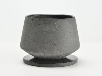 イオニアラウンド グレイL【受け皿付き】幅約16cm×奥行約15cm×高さ約11.5cm/内寸幅約12cm×奥行約11cm×高さ約10cm