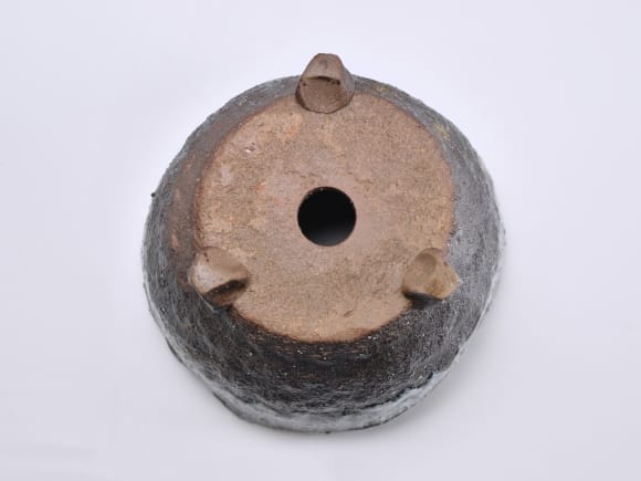 青窯変丸深足付き 6号 幅約18cm×高さ約11～12cm