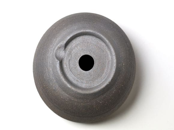 銀灰 和モダン丸鉢 6号 幅約18.5cm×高さ約12.5cm