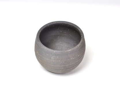銀灰 和モダン丸鉢 3号 幅約8.5cm×高さ約7.7cm