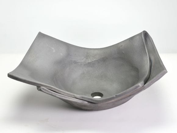 瓦かさね鉢 【信楽焼】10号 幅42cm×高7cm×奥32cm