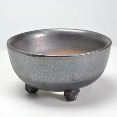 銀彩 足付 8号 幅19cm×高9.5cm