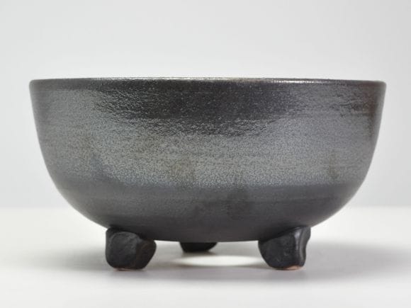 銀彩 足付 8号 幅19cm×高9.5cm