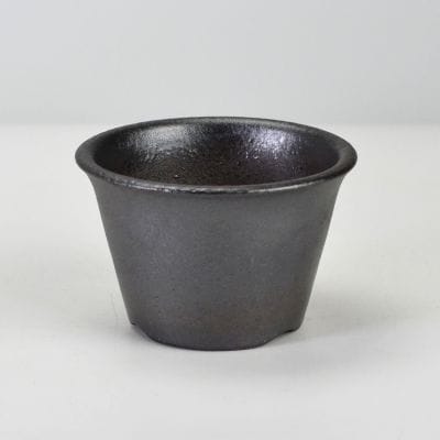 黒3.5号 浅型ラッパ鉢