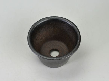 黒3.5号 浅型ラッパ鉢