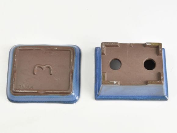 【萬古焼】キンヨー4.5号長角切足　受け皿付き