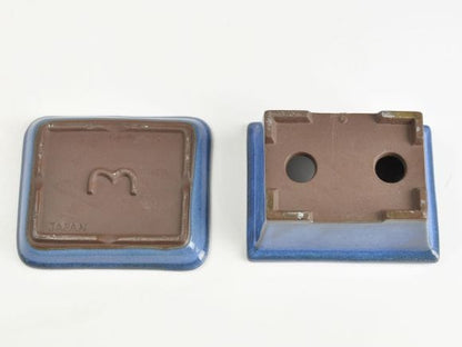 【萬古焼】キンヨー4.5号長角切足　受け皿付き