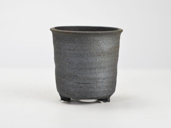 銀灰 寸胴足つき 3号 鉢幅約10cmX高さ約10cmの盆栽を販売｜盆栽妙