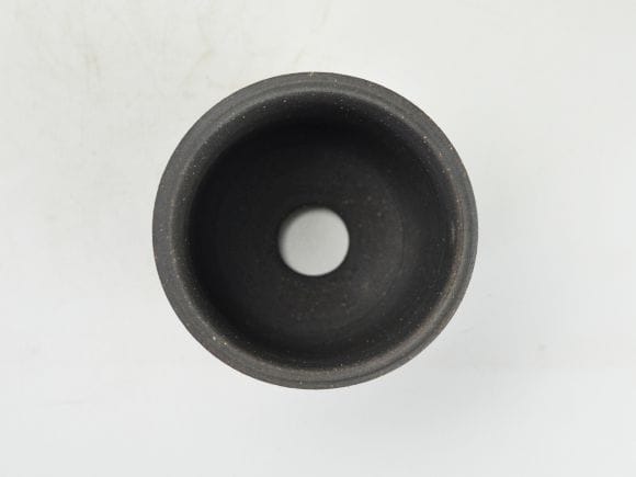 銀灰 寸胴足つき 4号 鉢幅約12cmX高さ約12cm