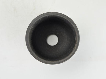 銀灰 寸胴足つき 4号 鉢幅約12cmX高さ約12cm
