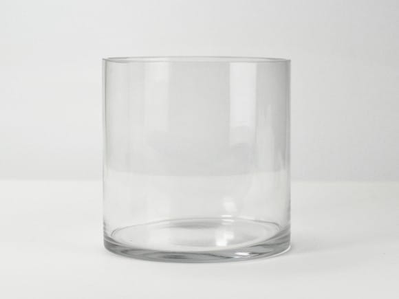 フラワーベース ガラス円柱型 幅約15cm×奥行き約15cm×高さ約15cm