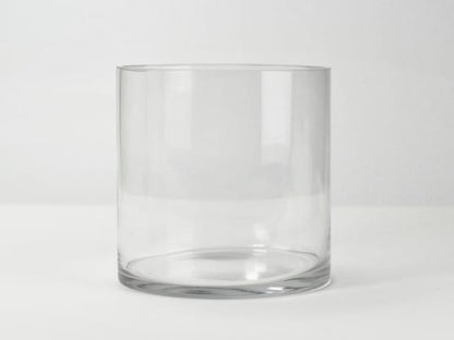 フラワーベース ガラス円柱型 幅約15cm×奥行き約15cm×高さ約15cm