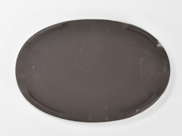 瀬戸焼クリーム8号小判水石 幅26cm×奥行き17.5cm×高さ2cm