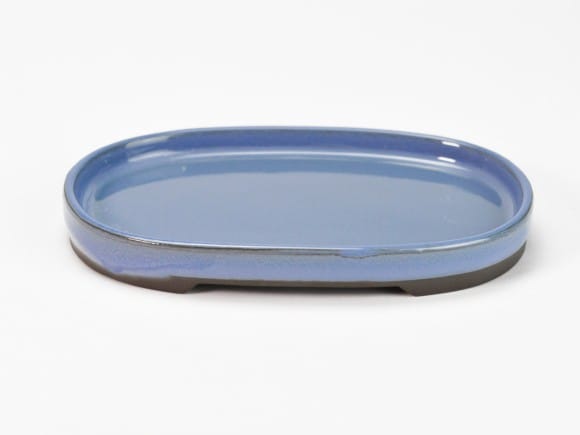 瀬戸焼キンヨー5号小判水石 幅15.8cm×奥行き10.5cm×高さ1.7cm