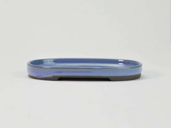 瀬戸焼キンヨー5号小判水石 幅15.8cm×奥行き10.5cm×高さ1.7cm
