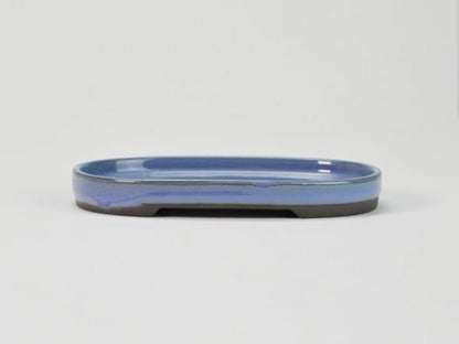 瀬戸焼キンヨー5号小判水石 幅15.8cm×奥行き10.5cm×高さ1.7cm