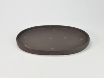 瀬戸焼ウ泥10号小判水石(穴ナシ) 幅31cm×奥行き21cm×高さ2.8cm