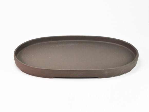 瀬戸焼ウ泥13号小判水石(穴ナシ) 幅41cm×奥行き28cm×高さ2.8cm