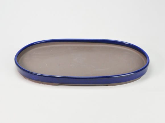 瀬戸焼生子12号小判水石(穴ナシ) 幅37cm×奥行き23.7cm×高さ3cm