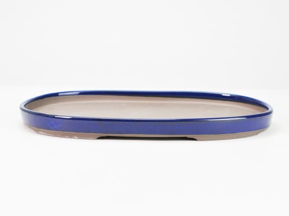 瀬戸焼生子12号小判水石(穴ナシ) 幅37cm×奥行き23.7cm×高さ3cm