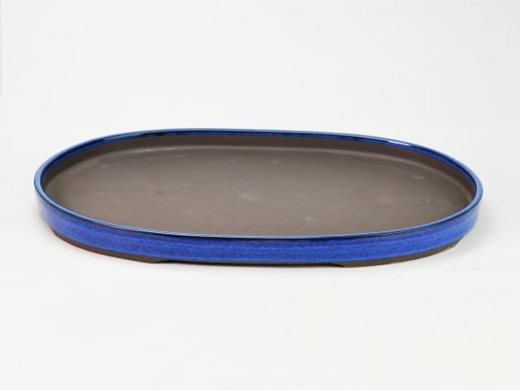 瀬戸焼生子13号小判水石(穴ナシ) 幅41cm×奥行き28cm×高さ3cm
