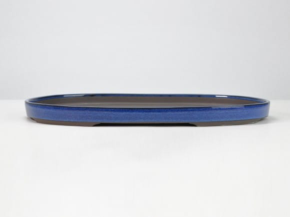 瀬戸焼生子13号小判水石(穴ナシ) 幅41cm×奥行き28cm×高さ3cm