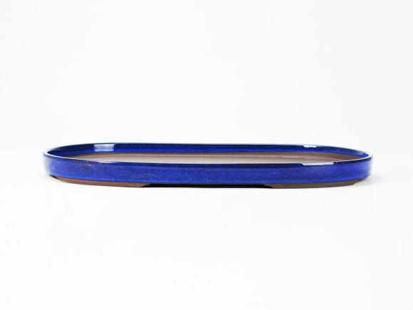 瀬戸焼生子14号小判水石(穴ナシ) 幅44.7cm×奥行き28.5cm×高さ3.2cm