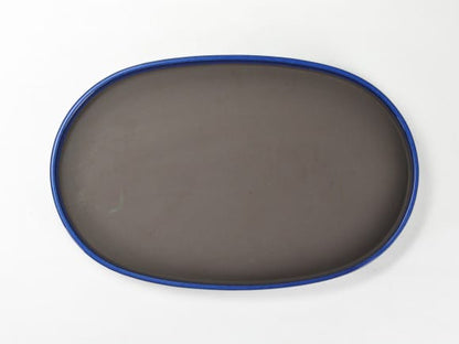 瀬戸焼生子14号小判水石(穴ナシ) 幅44.7cm×奥行き28.5cm×高さ3.2cm