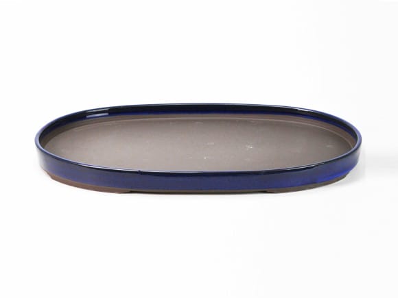 瀬戸焼生子15号小判水石(穴ナシ) 幅47.9cm×奥行き32cm×高さ3.3cm