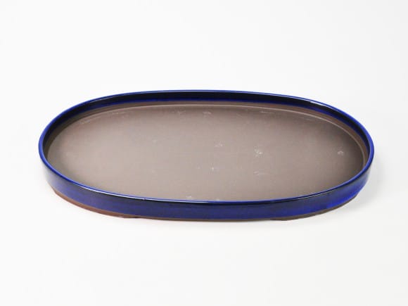 瀬戸焼生子15号小判水石(穴ナシ) 幅47.9cm×奥行き32cm×高さ3.3cm