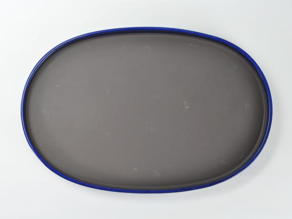 瀬戸焼生子15号小判水石(穴ナシ) 幅47.9cm×奥行き32cm×高さ3.3cm
