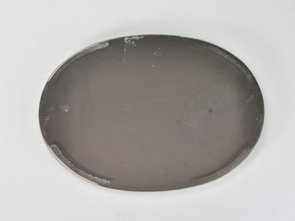 瀬戸焼クリーム9号小判水石(穴ナシ) 幅27.8cm×奥行き19cm×高さ2.8cm