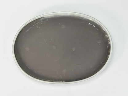 瀬戸焼クリーム10号小判水石(穴ナシ) 幅31cm×奥行き21cm×高さ2.8cm