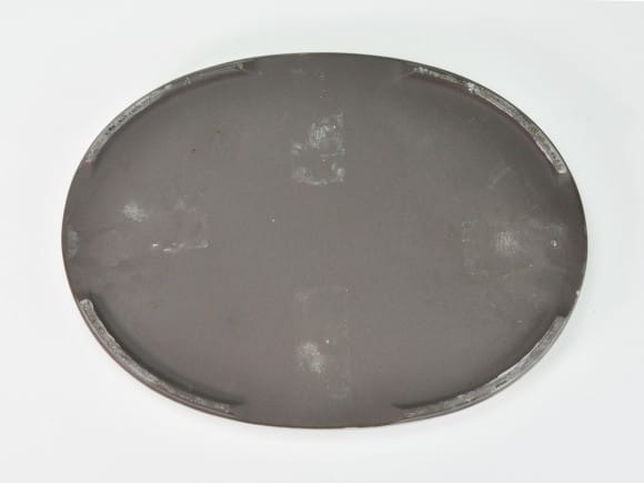 瀬戸焼クリーム10号小判水石(穴ナシ) 幅31cm×奥行き21cm×高さ2.8cm